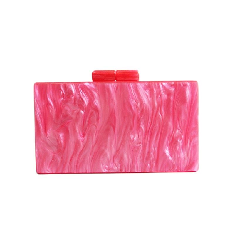 Pearl Hot Pink Women Shoulder Travel Bags Acrylic Box Clutches Bag Female Luxury Handbags Women Bags Designer Sac A Main Femme