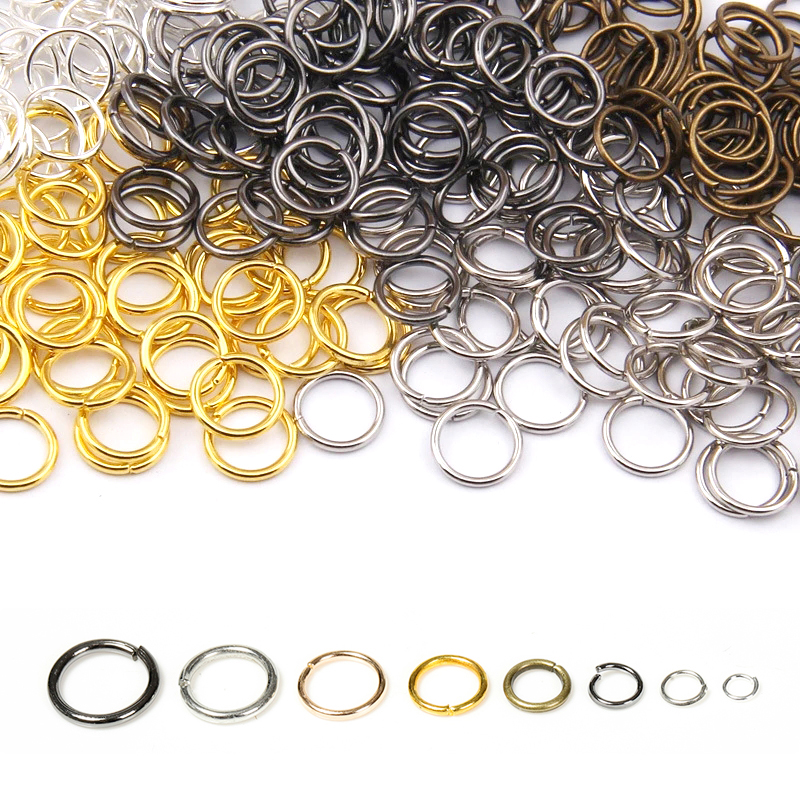 200pcs/lot 3 4 5 6 8 10 mm Jump Rings Split Rings Single Circle Open Loop Connectors Diy Accessories for Jewelry Making Supplies