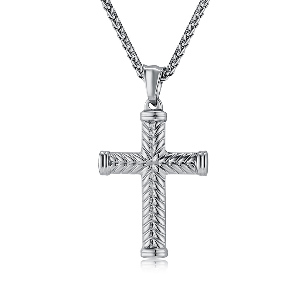 Non Tarnish 18K Gold Jesus Cross Necklace Designer Jewelry Stainless Steel Gold Chain National Flag Madonna Necklaces for Man Hiphop Fine Jewlery Gift