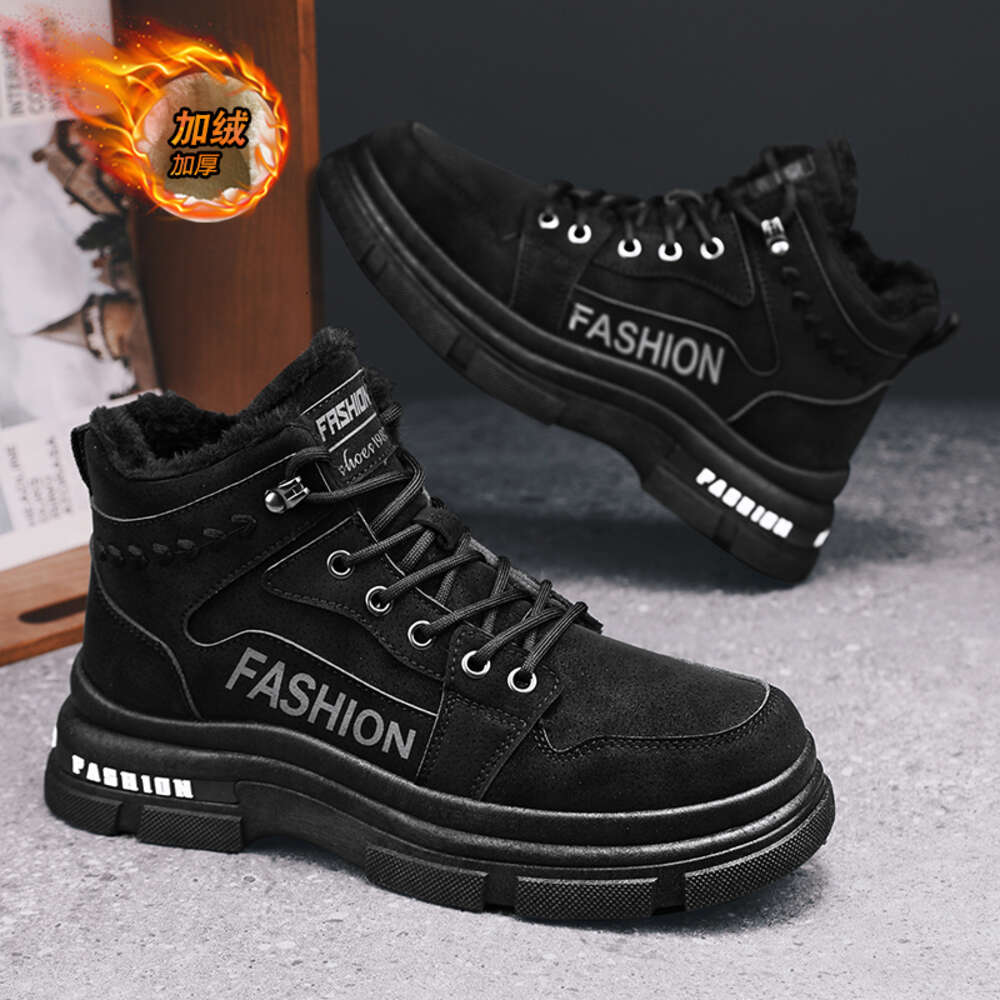 183 Special offer store autumn and winter men's shoes, mid top Martin boots, snow boots