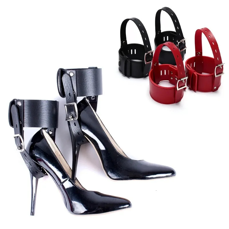 1 Pair High Heels Locking Belt Ankle Cuff High-Heeled Shoes Restraints Kit Shoes Accessories 240613