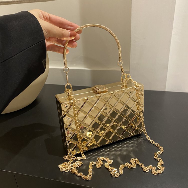 PU Shoulder Bags Chains Women's Bags on Sale 2024 Fashion Solid Sewing Thread Handbag Hasp Small Square Bag Bolsa Transversal