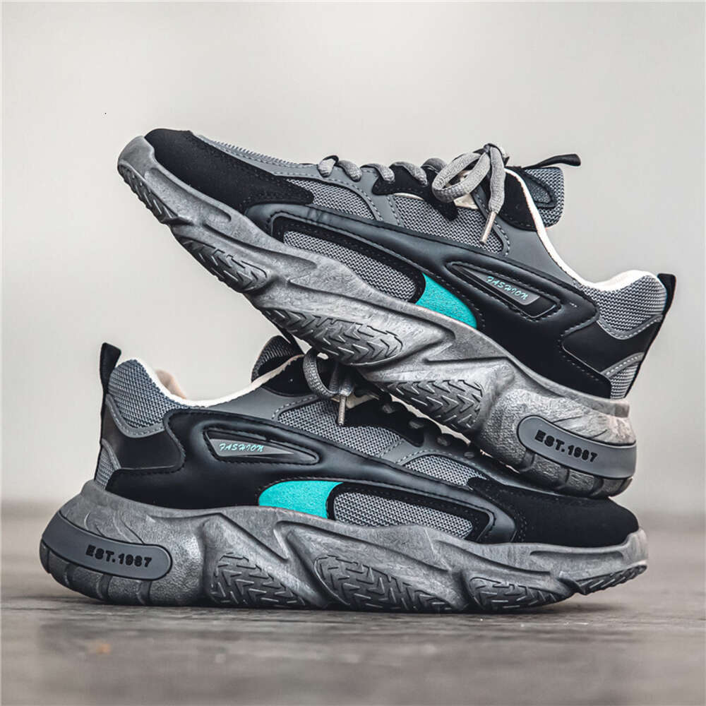 Men's Trendy New Breathable Mesh Casual Running Versatile Thick Soled Sports Chunky Shoes