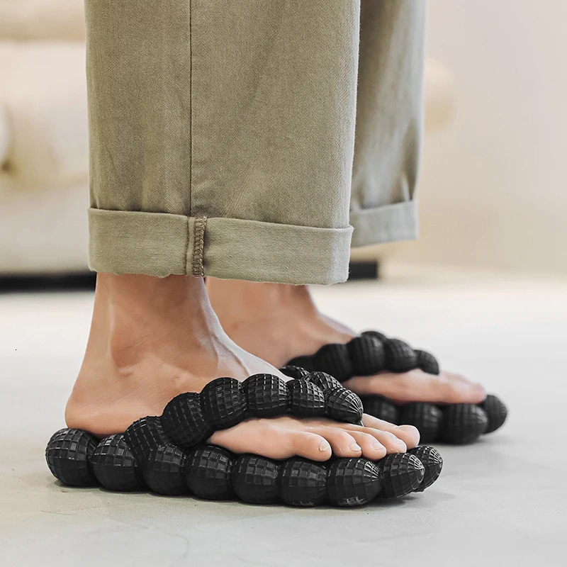 Fashion Mens Summer Shoes Soft Beach Men Flip-flops Simple Male Slippers Outdoor Casual Sandals Versatile Half Drag andal Male 240613