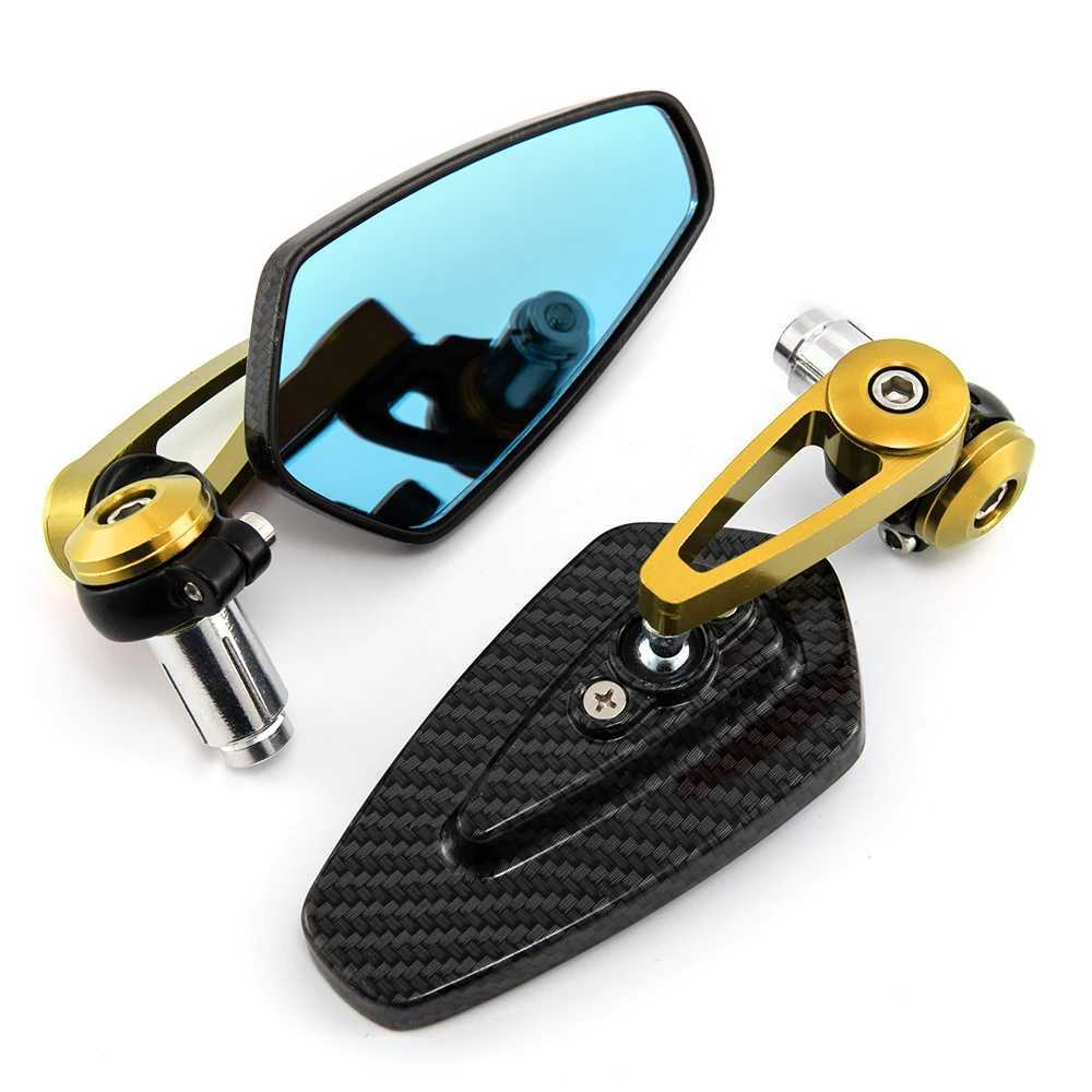 Motorcycle Mirrors 7/8 22mm Motorcycle Rearview Mirrors Universial Motorcycle Aluminum Bar End Mirror Motorbike Handlebar Side Rearview Mirrors