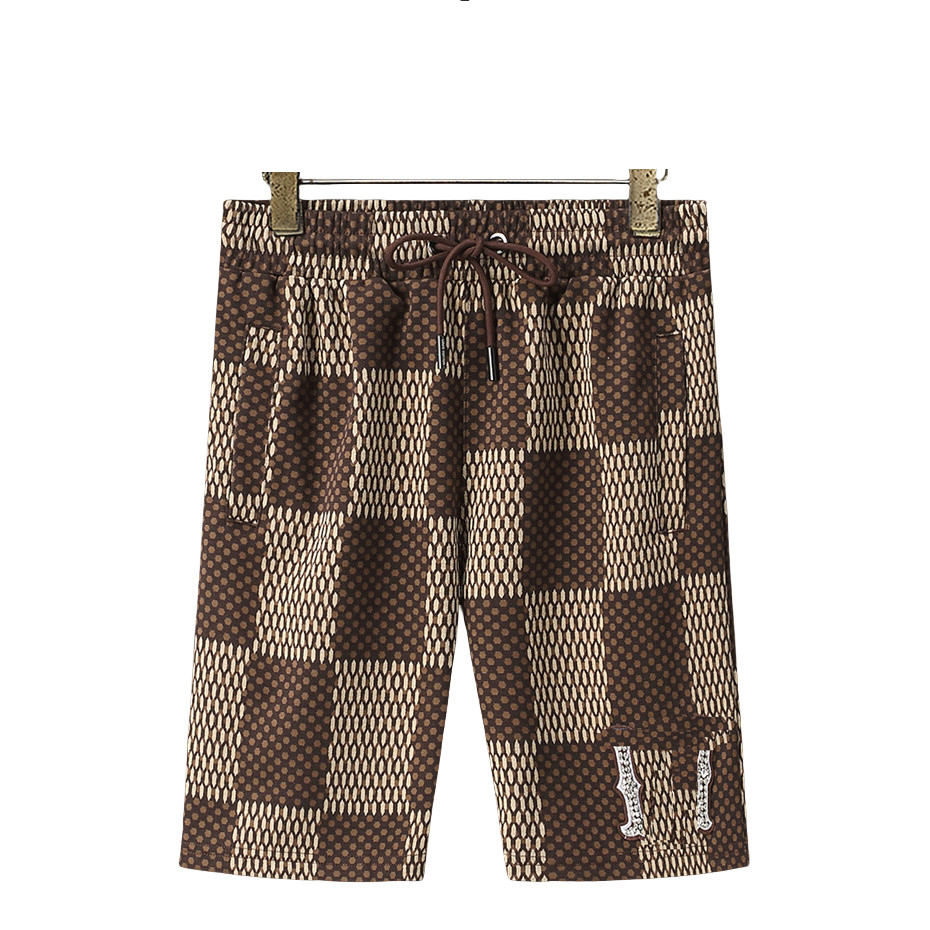 Popular Summer Mens shorts 100% Cotton designer Beach pants classic logo drawstring letter black print short casual cotton pant swimming trunks breeches