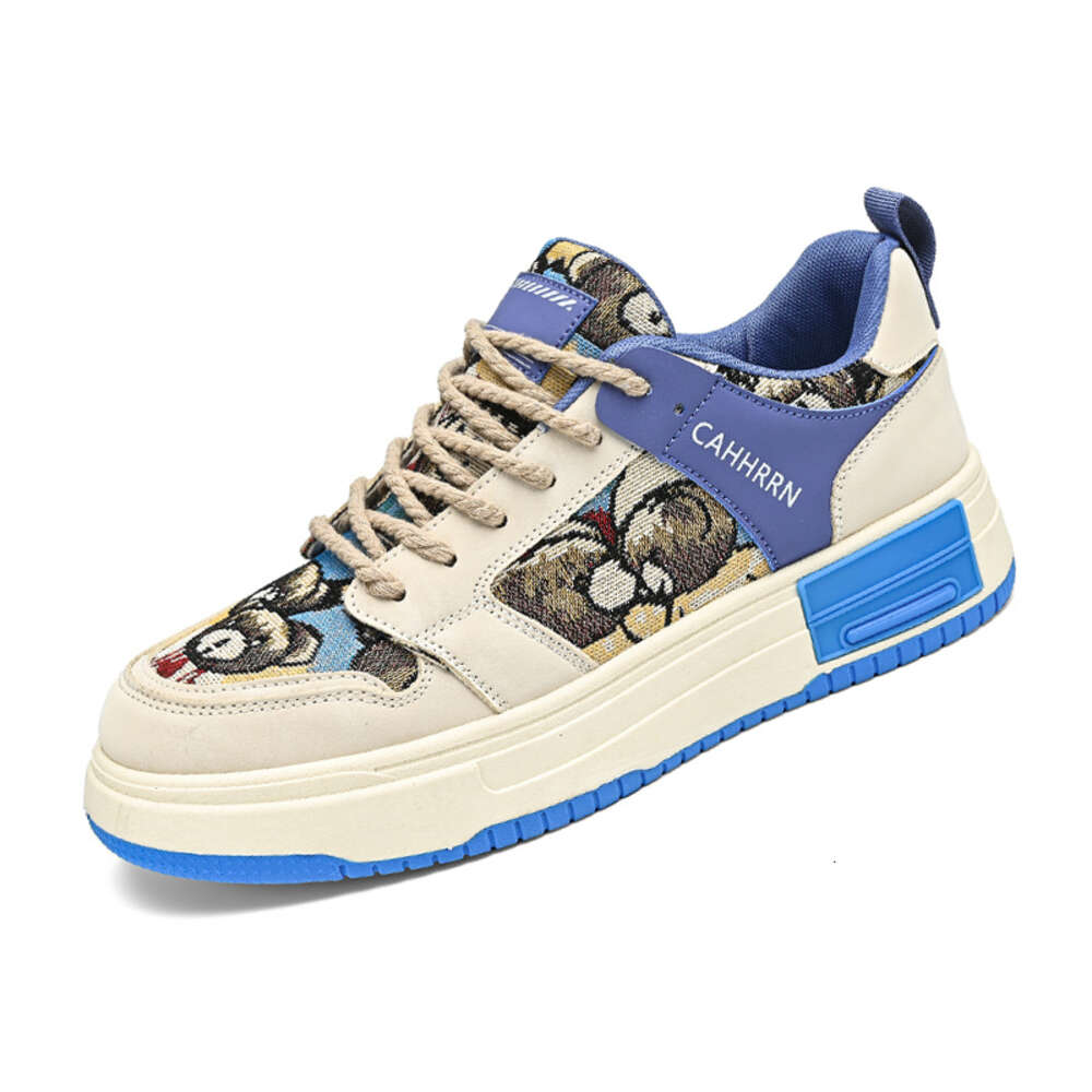 Men's New Casual Breathable Skateboarding Running Sports Sneaker Fashionable Thick Soles Board Shoes for Walking