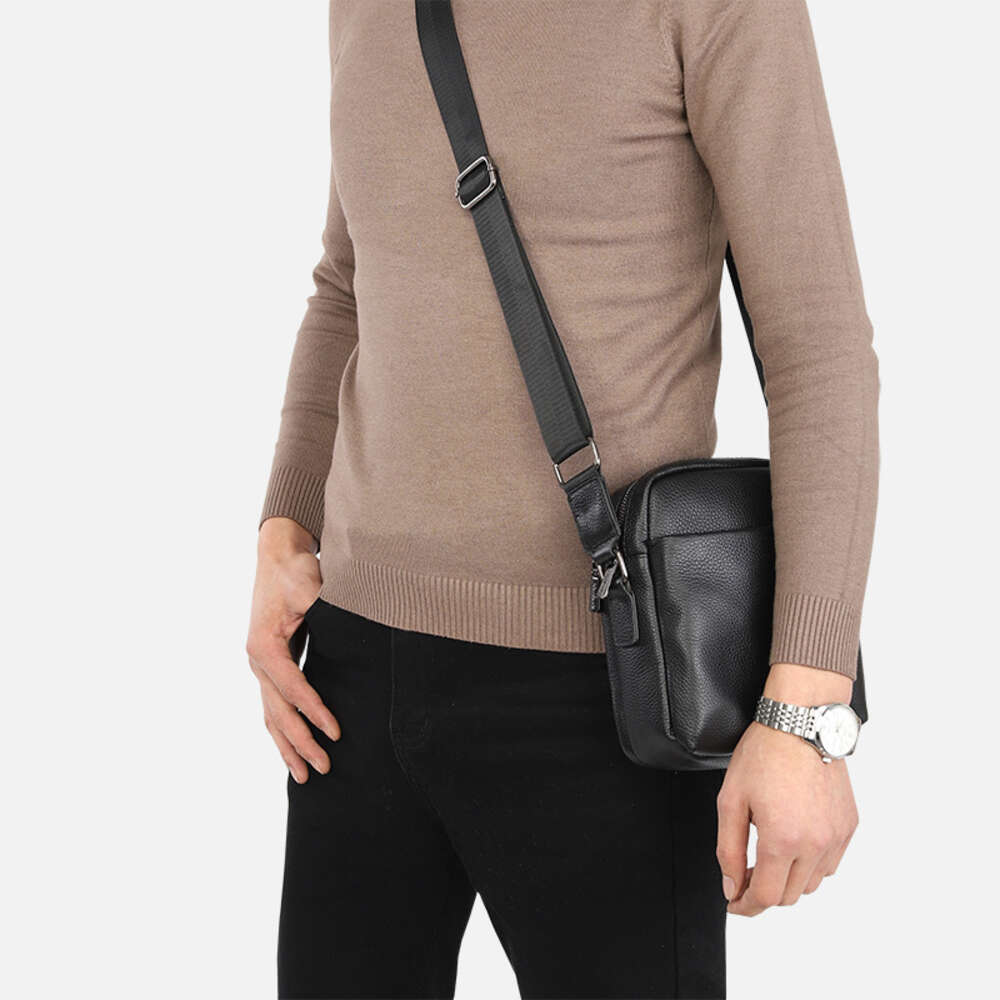 minimalist New and fashionable leather with large capacity men's shoulder bag, top layer cowhide crossbody bag H6.13#63 ddmythur