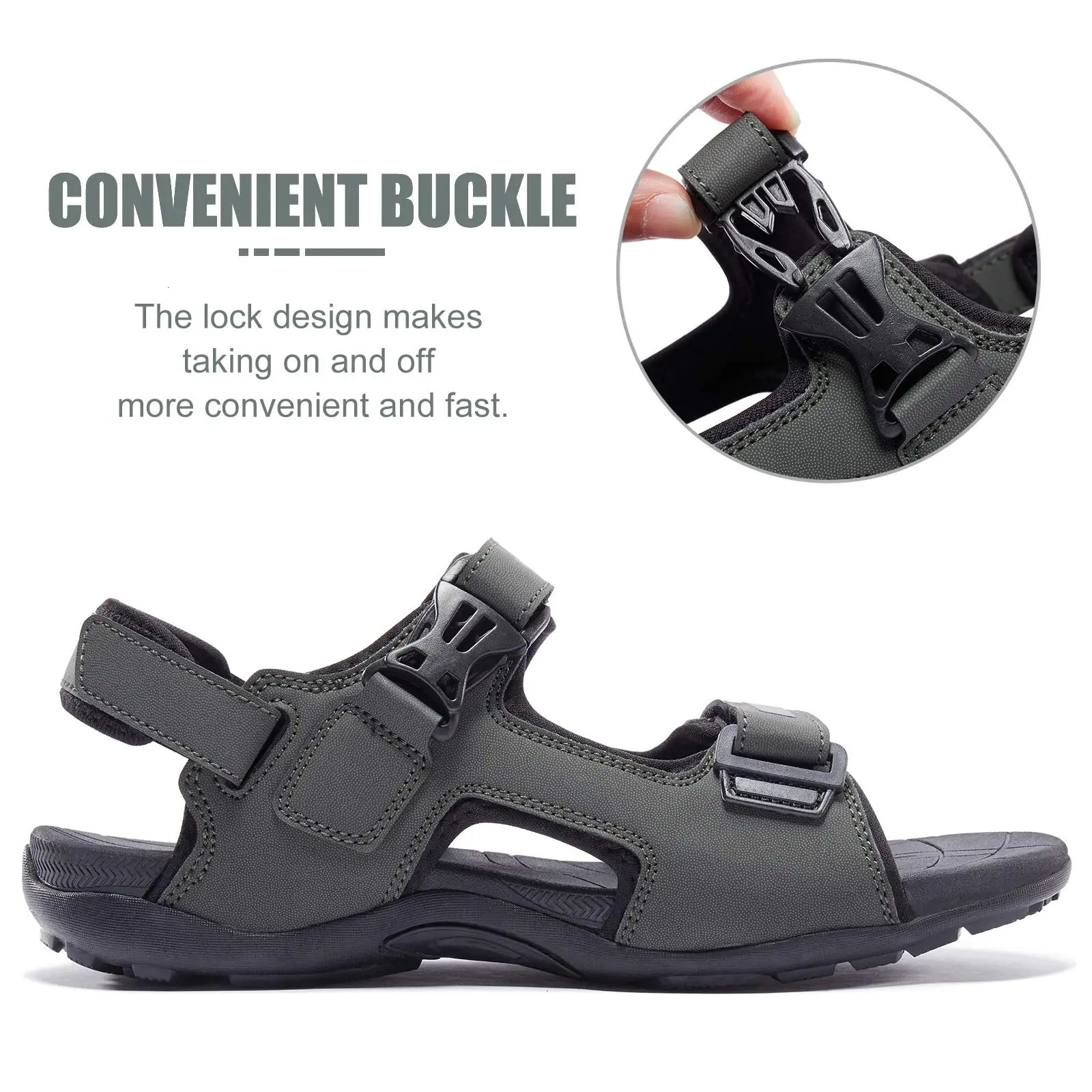 GOLDEN CAMEL Sport Sandals For Men Outdoor Open Toe Hiking Sandal Casual Athletic Beach Shoes for Men Summer Water Slidess 240612