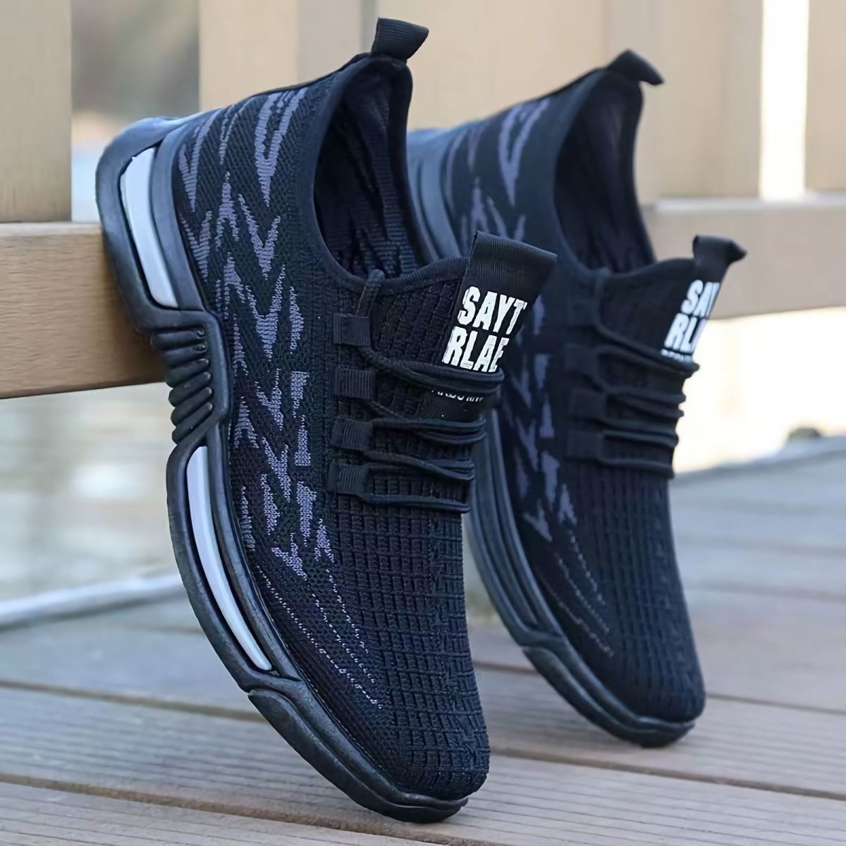 Sports Shoes For Male Fashionable And Versatile Running Shoes Mesh Breathable Casual Hiking Shoes