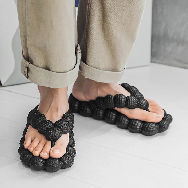 Fashion Mens Summer Shoes Soft Beach Men Flip-flops Simple Male Slippers Outdoor Casual Sandals Versatile Half Drag andal Male 240613