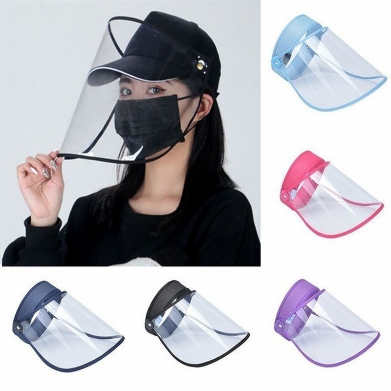 Men and Women Antivirus Transparent Mask Empty Top Hat Protective Cap Anti-droplet Saliva Hair Ring