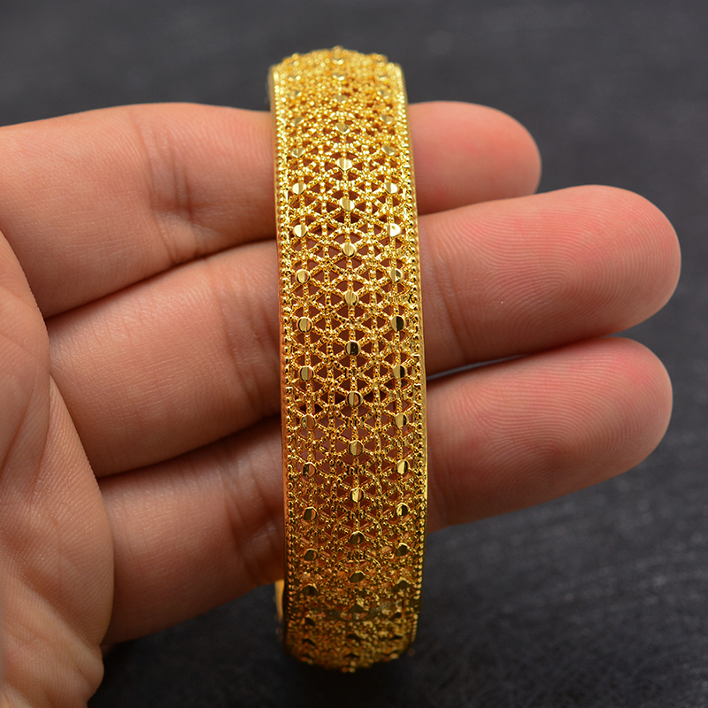 Nigeri New Africa Jewelry Ethiopian Gold Color Bangle&Bracelet for Women Girl Dubai wedding Bangles Birthday Gifts