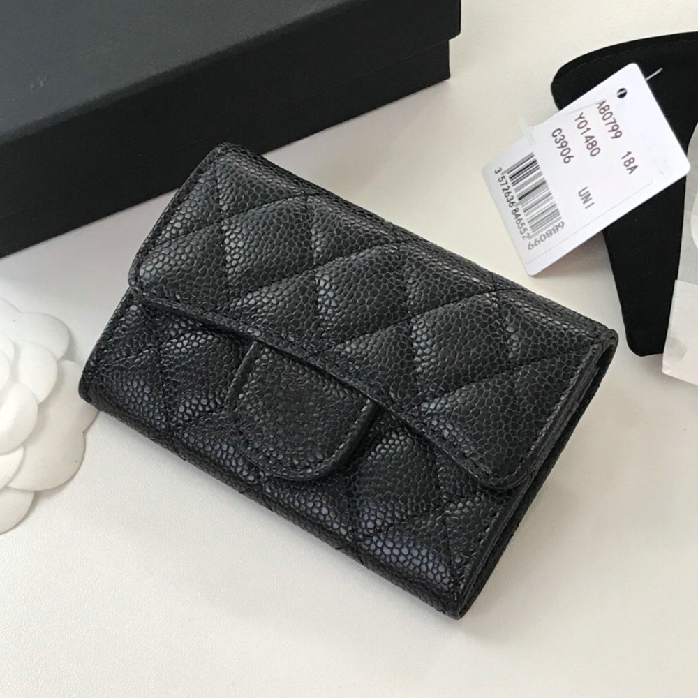 wallets cc wallet designer wallet card holder Genuine Leather classic caviar lambskin quilted Mouth cover card sleeve Woman Coin Pouch Credit Card Holders Purses