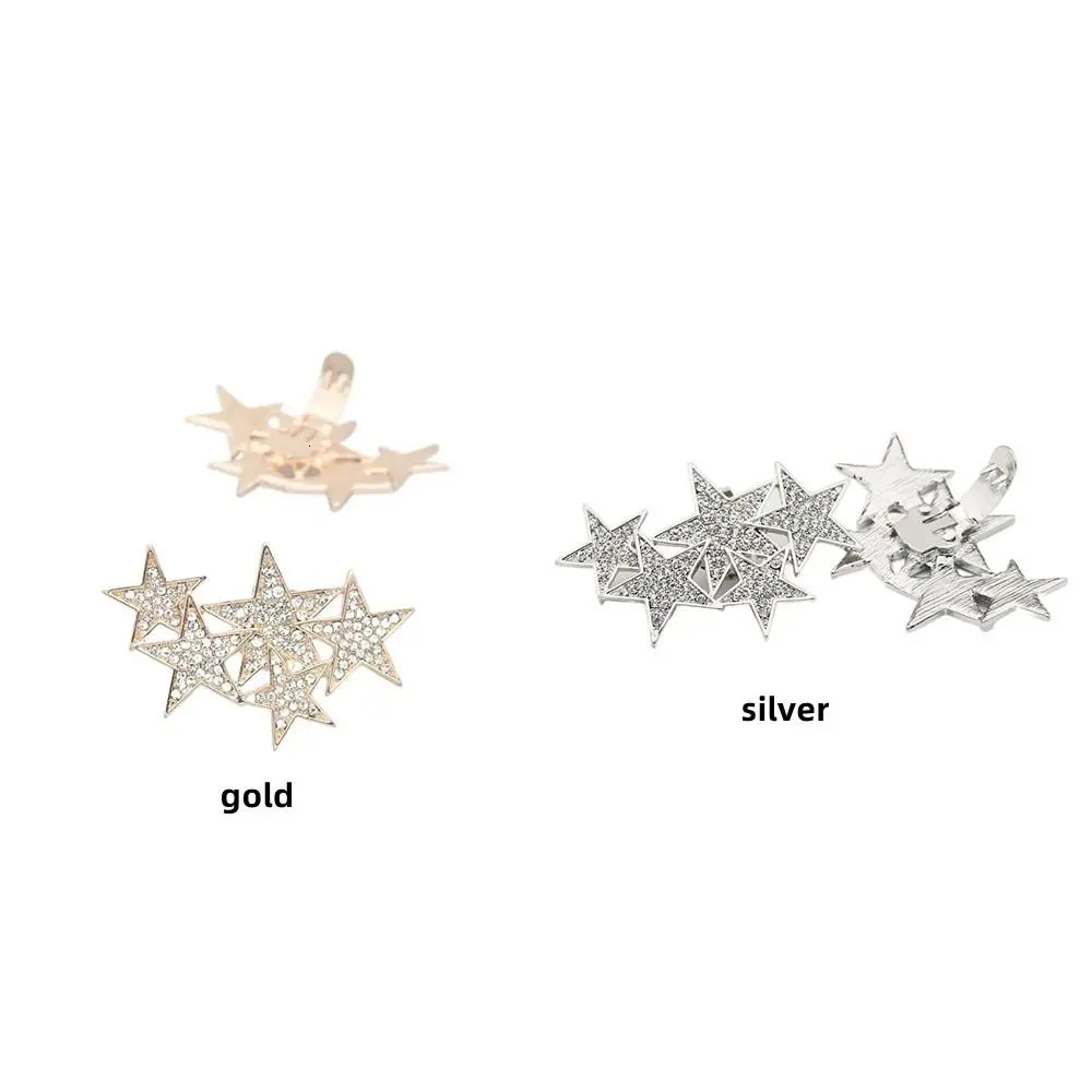 1pc Five-Pointed Star Rhinestone Shoe Decor Clip Shiny Wedding Shoes Clamp Charm Buckle Bag Pendant High Heel Shoes Accessories 240613