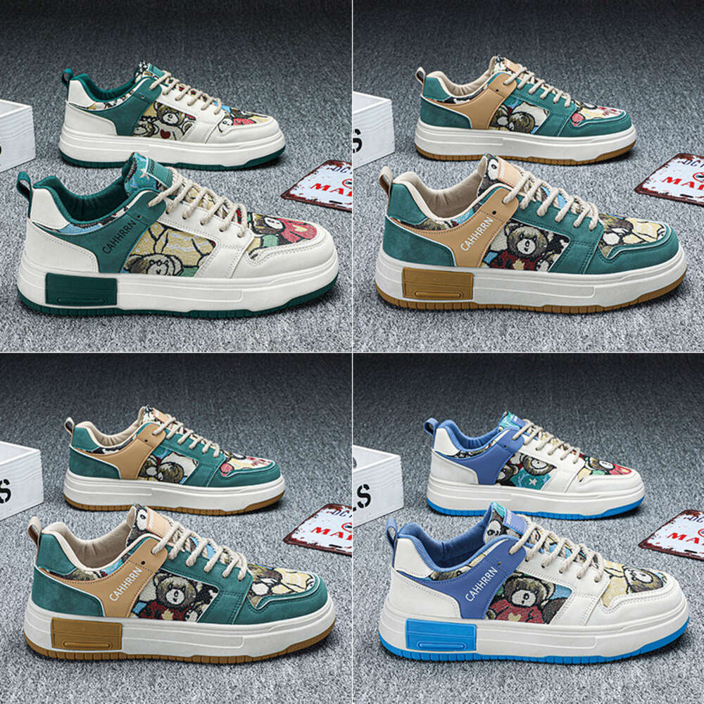 Men's New Casual Breathable Skateboarding Running Sports Sneaker Fashionable Thick Soles Board Shoes for Walking