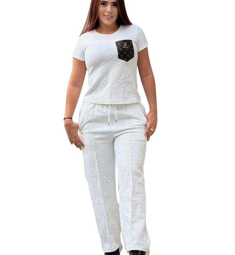 Summer NEW Women's Tracksuits T-shirts pants 2 Piece Set Luxury Brand Casual Sports Suit designer Tracksuit