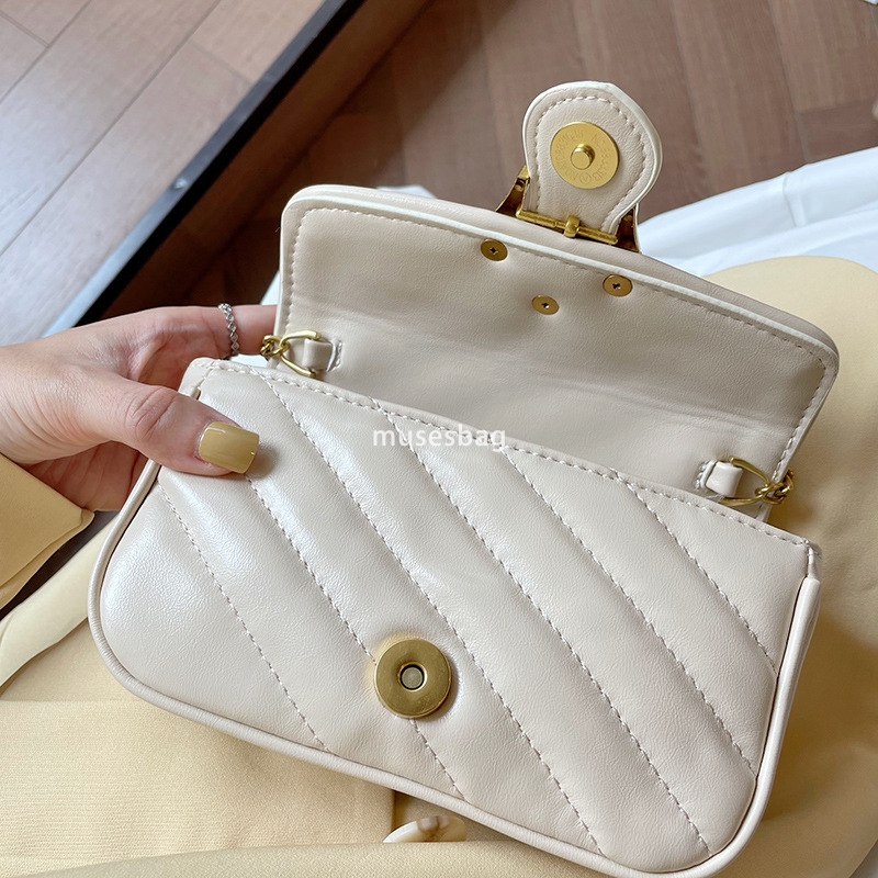 Xiaoxiangfeng Embroidered Thread Chain Texture High Grade Crossbody Small Bag New Small and Versatile One Shoulder Small Square Bag for Women