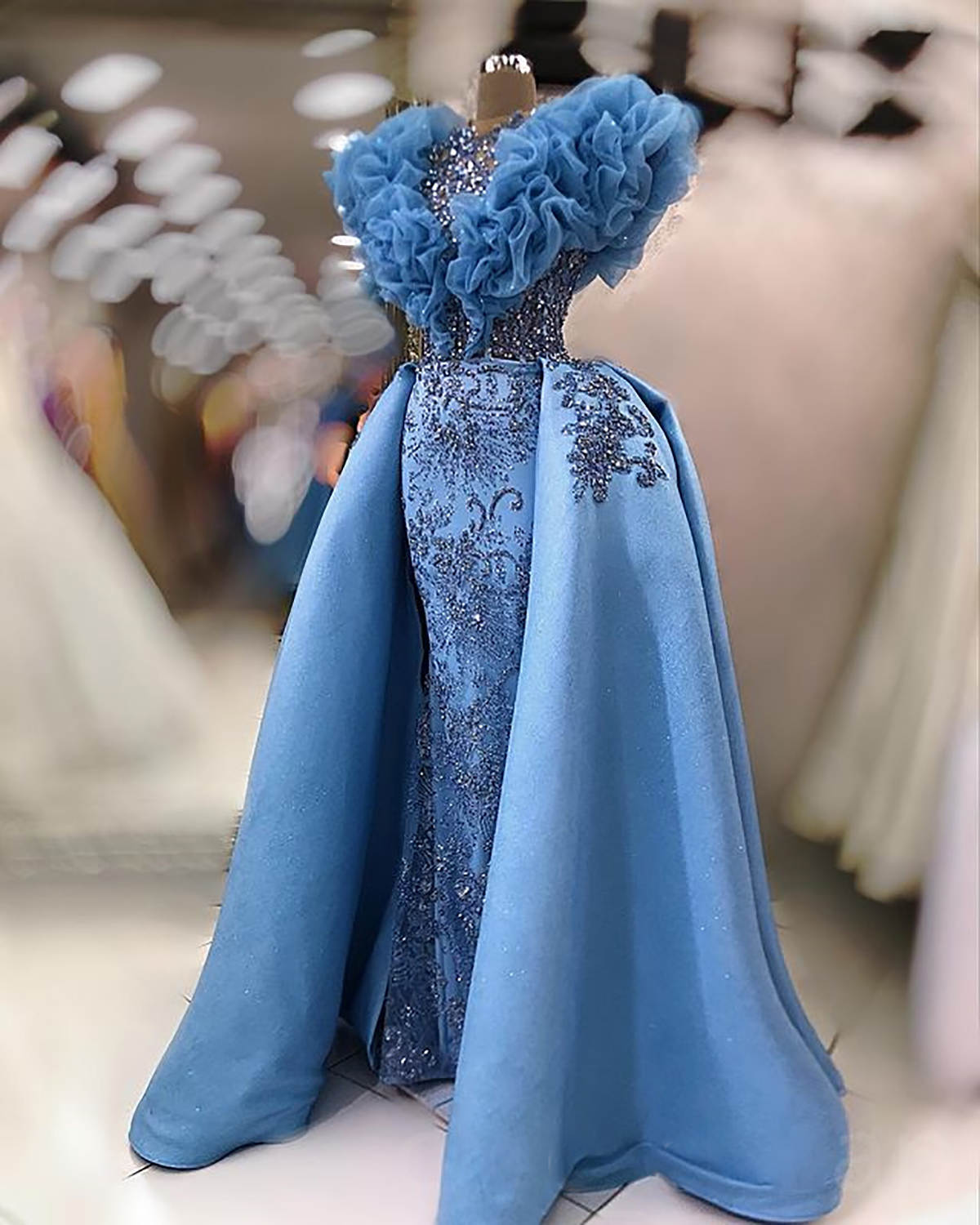 Prom Vintage Evening Gowns With Detachable Train Beading Sequins Rhie Custom Made Party Dresses Vestidos De Noche 6660306