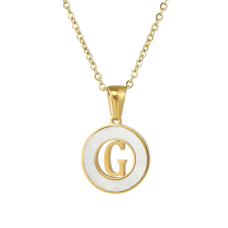 Initial Letter Necklace Women, Tarnish Free Gold Alphabet Pendant Necklaces, Stainless Steel Chain Jewelry Gifts for Girls 4 s,