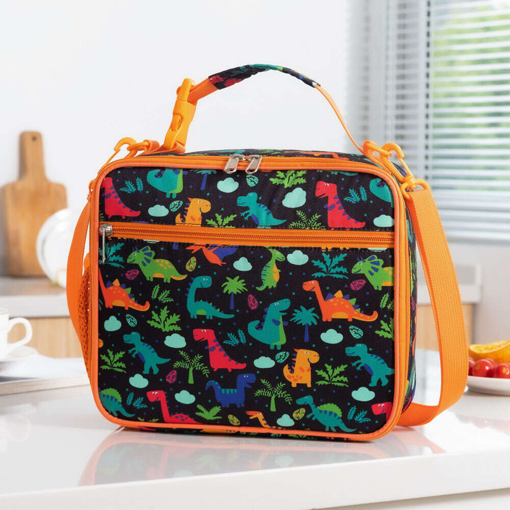 Oxford 2023 Cloth Children's Lunch Boys and Girls Cartoon Diagonal Straddle Portable PEVA Insulated Bent Bag H6.13#18 ddmythur