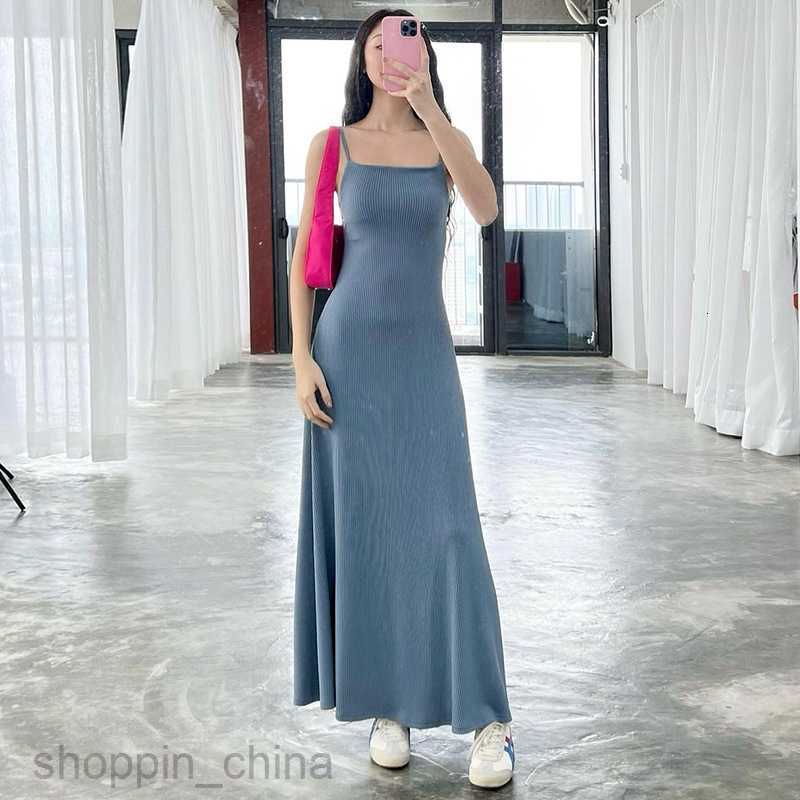 Basic Casual Women Dresses style, versatile temperament, solid color street style, loose suspender dress, casual dress for women