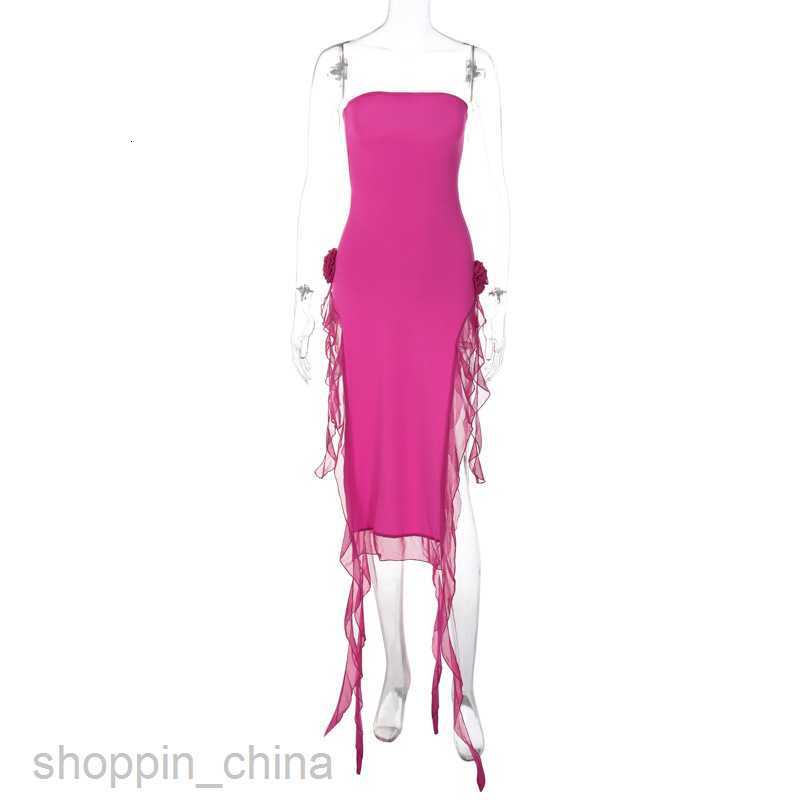 Basic Casual Women Dresses Style New Women's Dress Sexy Style Wrapped Chest Splice Lace Open Leg Medium Dress Women
