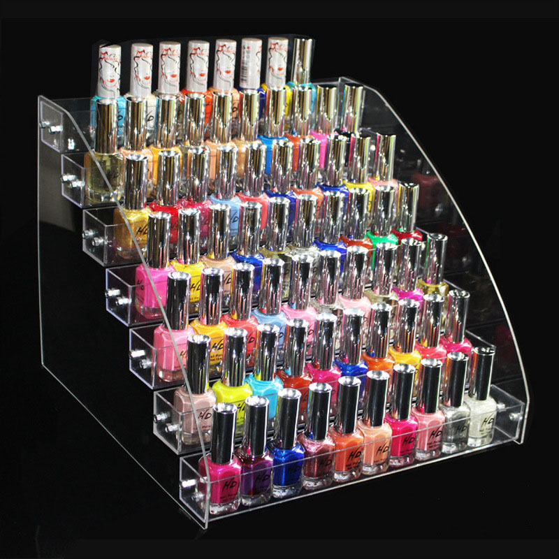 Newly Makeup Cosmetic 2-7Layer L26/31/40cm Acrylic Organizer Lipstick Jewelry Display Stad Holder Nail Polish Essential Oil Rack