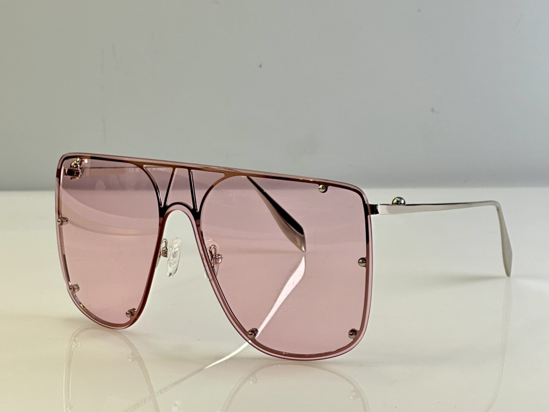 Oversized Wrap Sunglasses Rimless Silver Pink Women Men Designer Sunglasses Occhiali da sole Women Fashion Sunglasses with box