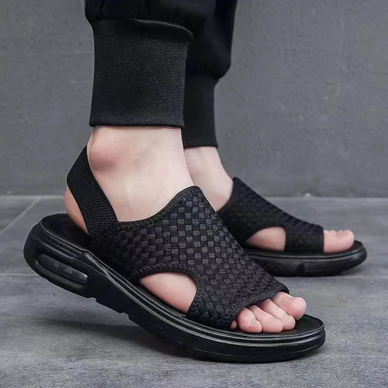 Mens Shoes Outdoor Breathable Comfort Slip on Plus Size Open Shoes Casual Men Sandals Summer Shoes Sandal Sandalias 240612