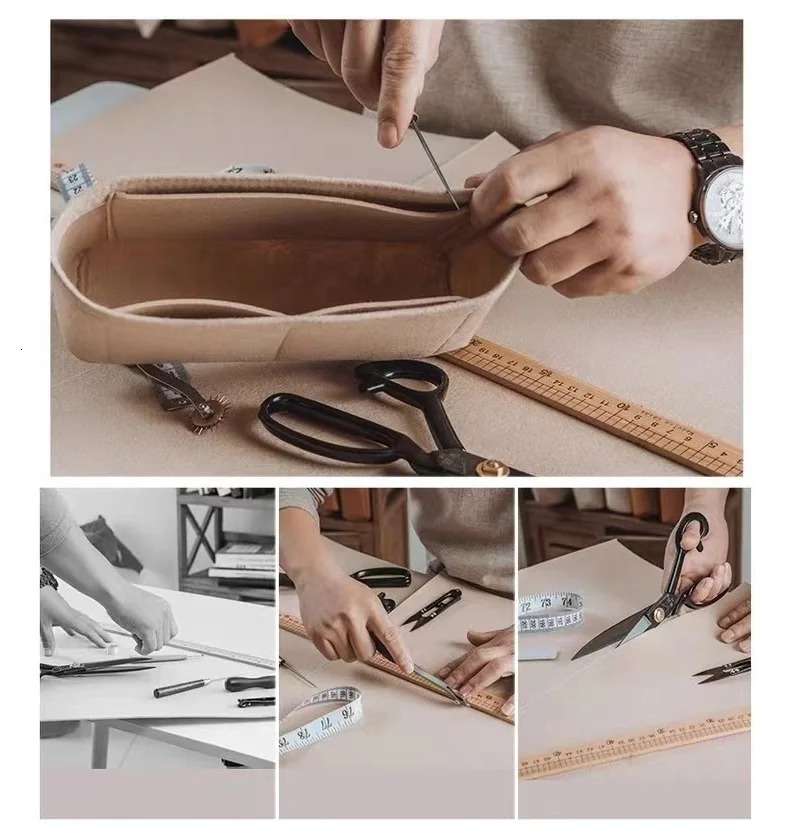 3 Suitable for Evelyn Saddle Felt Insert Handbag Organizer Travel Wallet Portable Makeup Bag 240531 4