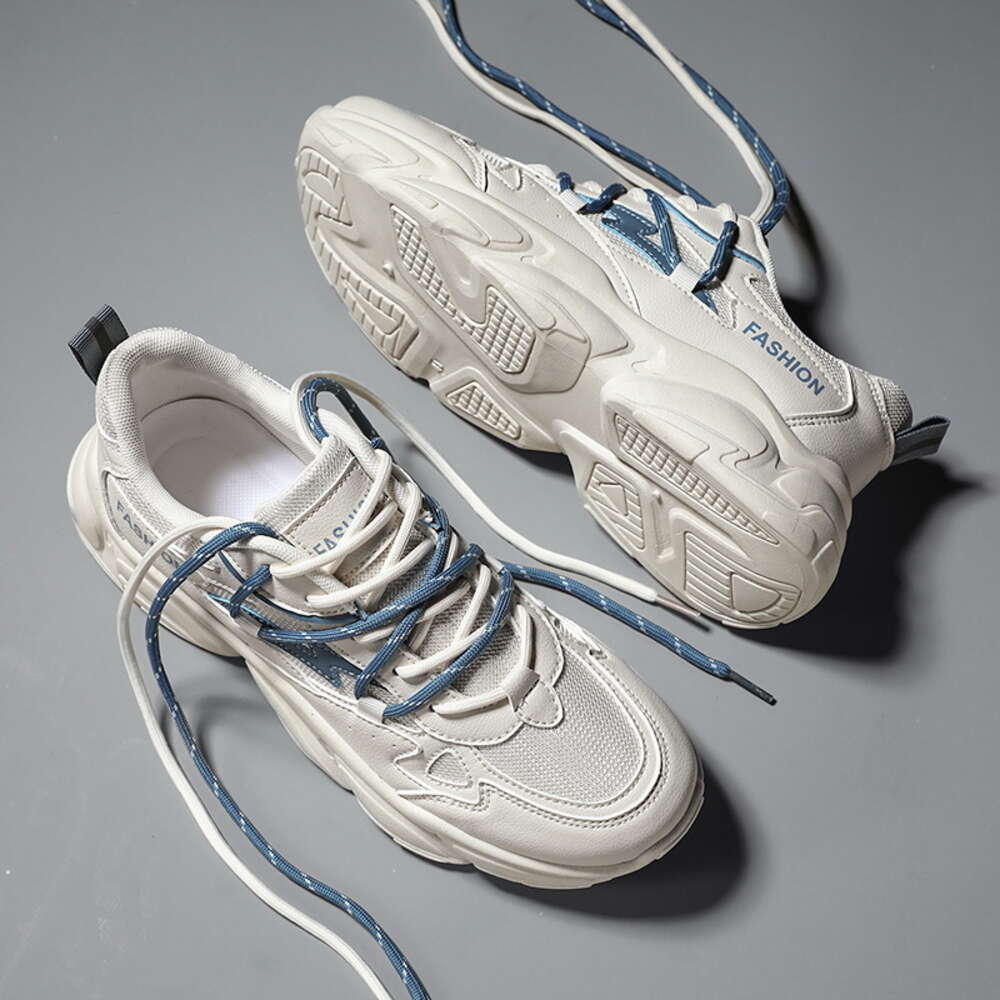 Hot Selling Men's Sneakers New Mesh Breathing Design with Increased Height Casual Chunky Sports Shoes