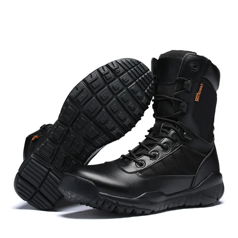 Combat Boot Men Women Climbing Training Lightweight Waterproof Tactical Boots Outdoor Hiking Breathable Mesh Army Shoes 240612