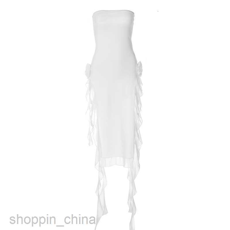 Basic Casual Women Dresses Style New Women's Dress Sexy Style Wrapped Chest Splice Lace Open Leg Medium Dress Women