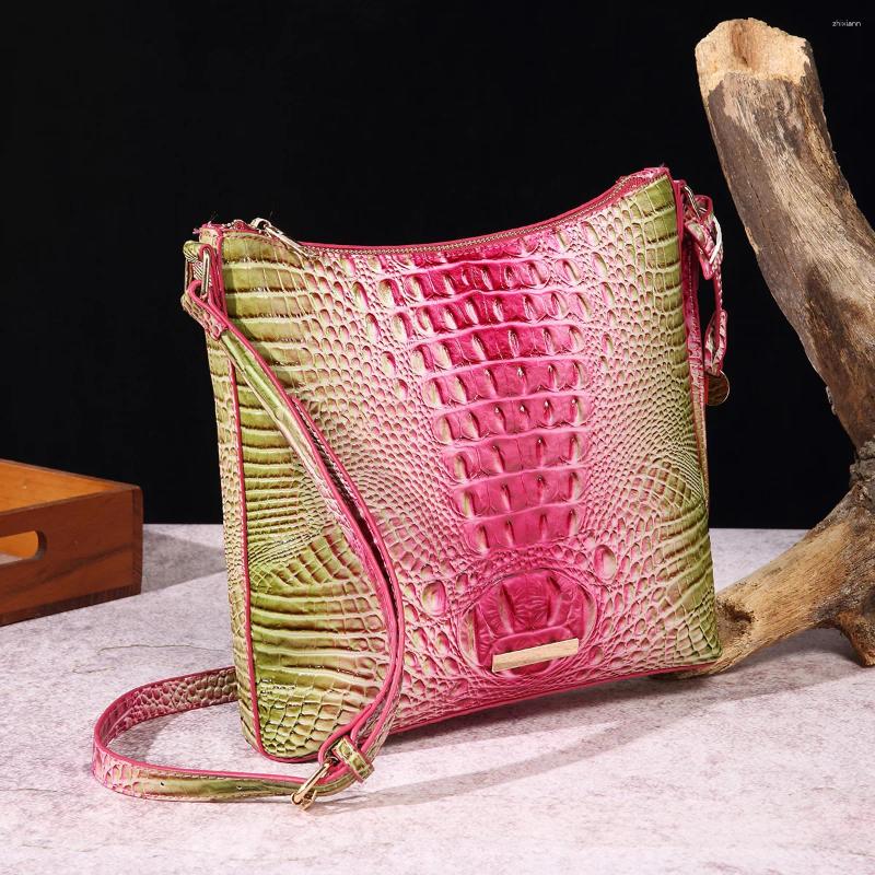 Free Shipping Shoulder Bags Fashion Gradient Crocodile Pattern Crossbody Designer Women Bag Pu Leather Classic Small Tote Female Designer Bag Luxury B