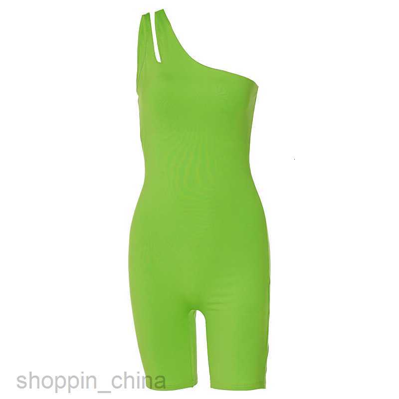 Women's Jumpsuits Rompers Women's Spring New Solid Color One Shoulder Slim Fit, Hip Lift Sports Yoga Jumpsuit for Women