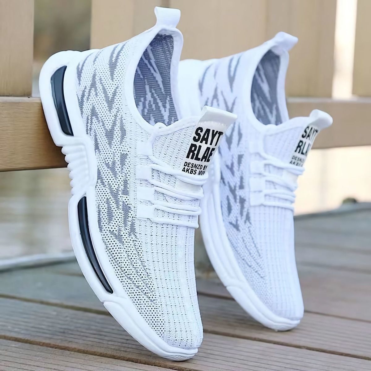 Sports Shoes For Male Fashionable And Versatile Running Shoes Mesh Breathable Casual Hiking Shoes
