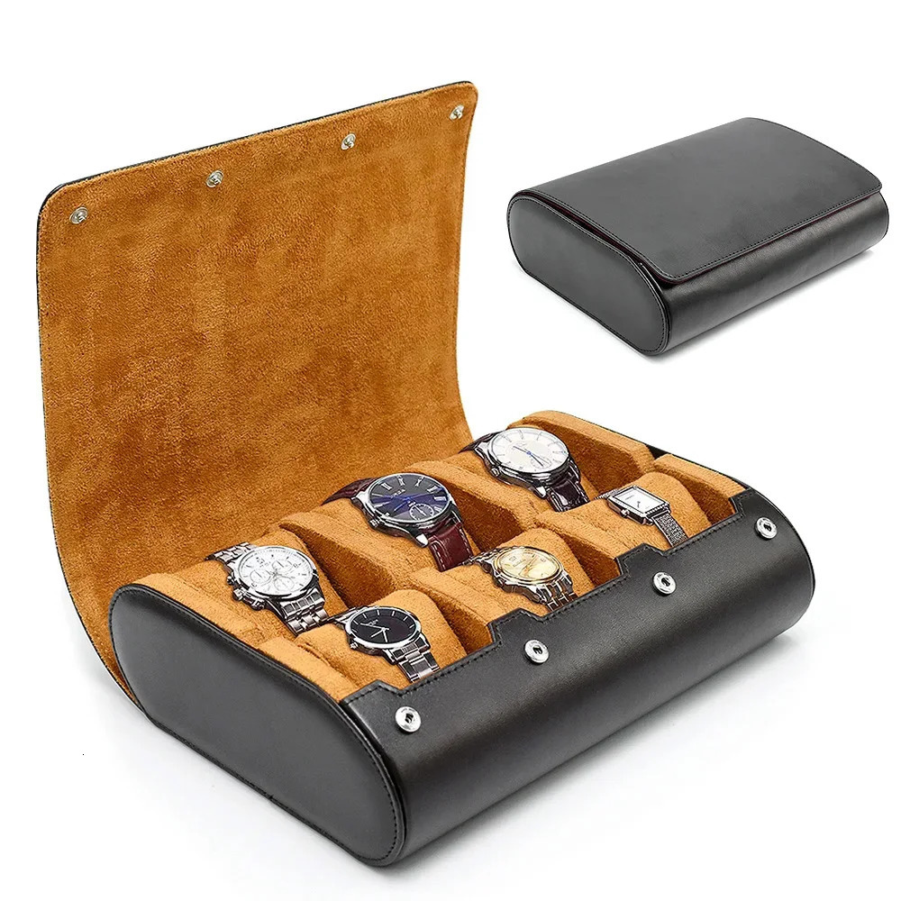 Watch Travel Case - for Men - for Women -Watch Roll Travel Case Organizer Display - Watch Case - 6 Slots Watch Box Organizer 240613