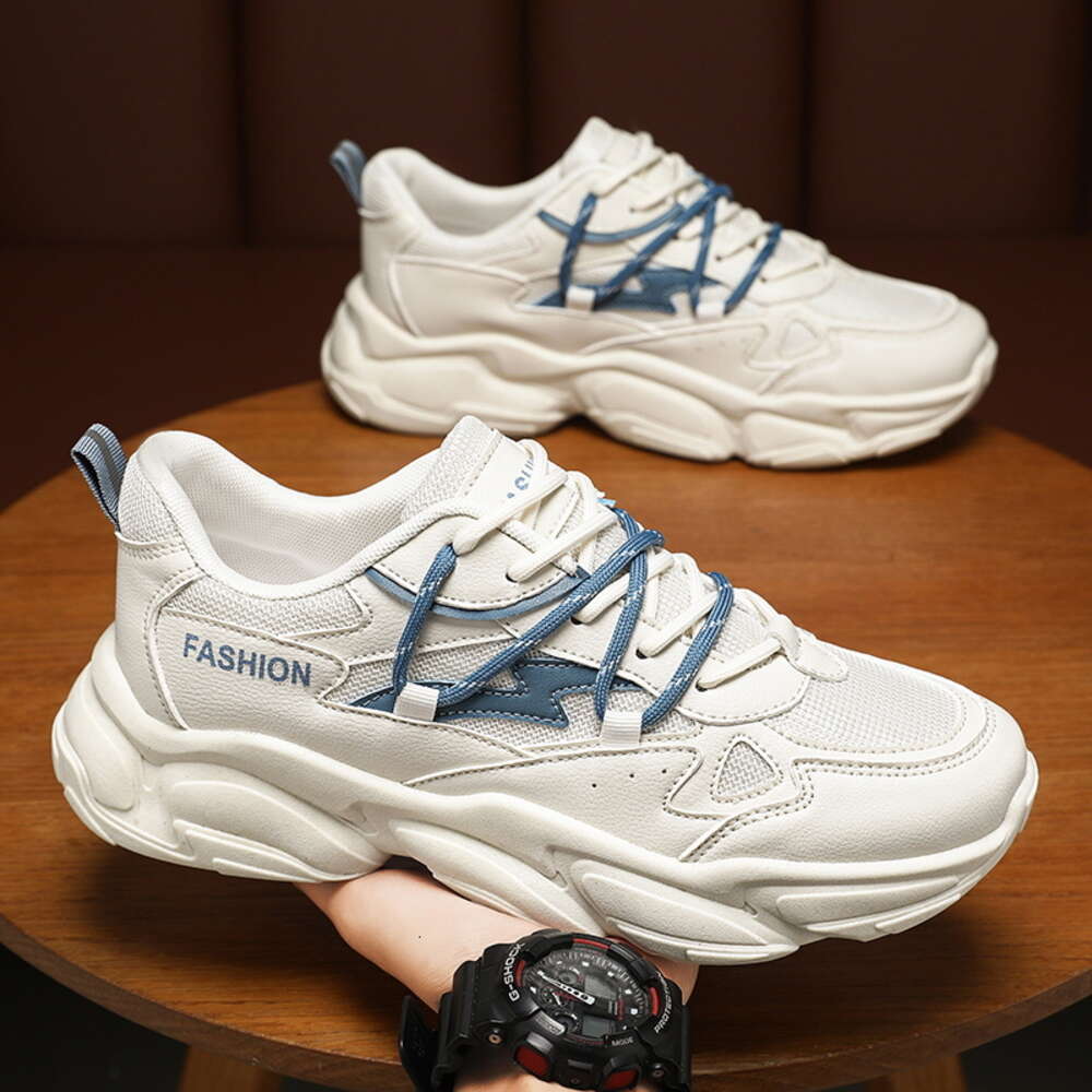 Hot Selling Men's Sneakers New Mesh Breathing Design with Increased Height Casual Chunky Sports Shoes