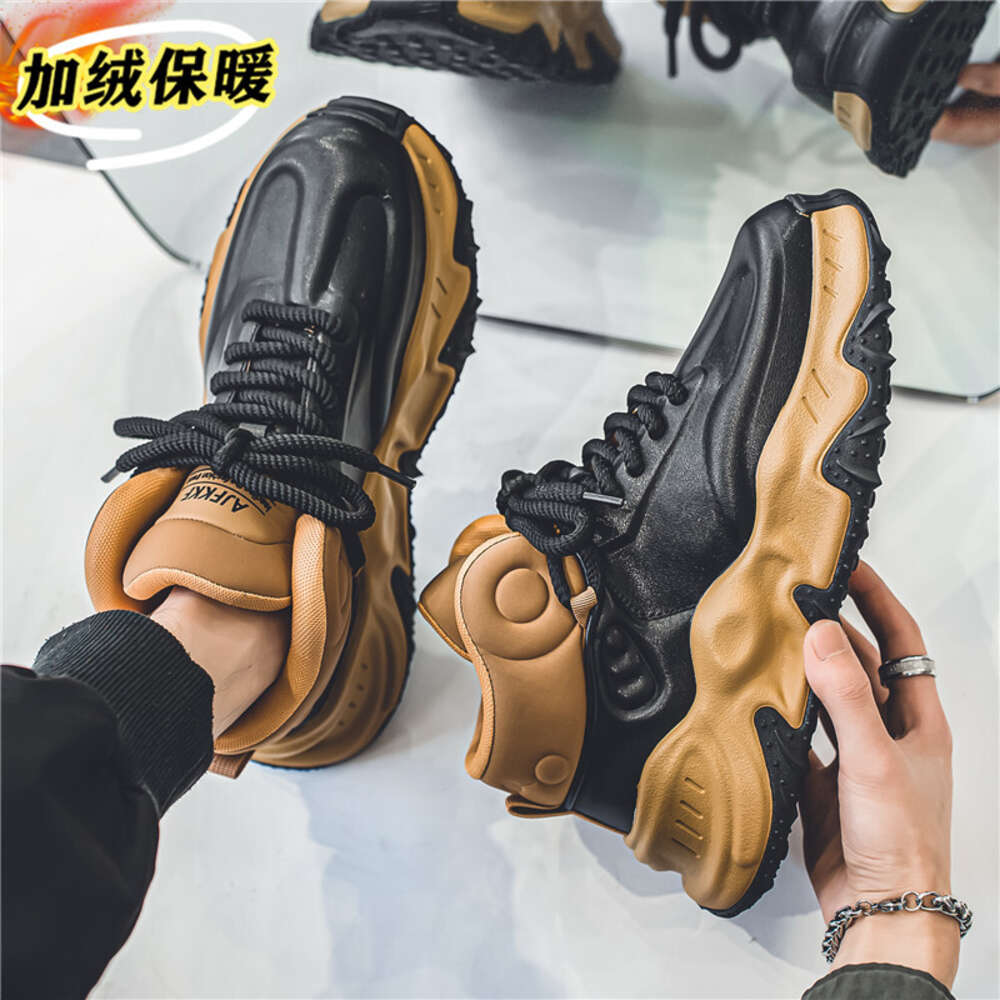 193 Special offer store autumn winter leather men's boots and cotton shoes