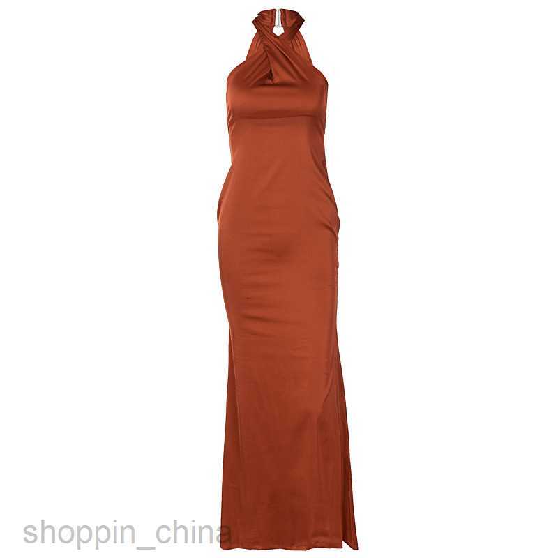 Basic Casual Women Dresses Summer New Sexy Solid Color Slim Sleeveless Backless Dress for Women