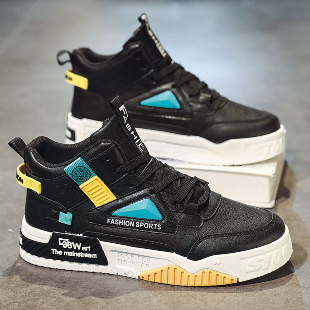 2024 New Product High Top Flat Bottom Sports Skateboarding Style Casual Shoes for Men