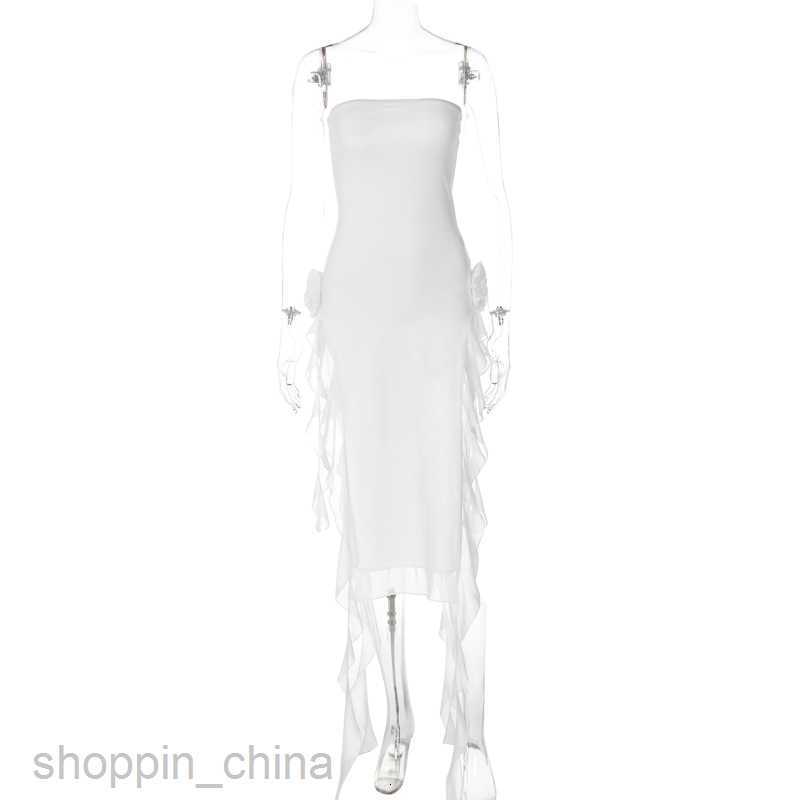 Basic Casual Women Dresses Style New Women's Dress Sexy Style Wrapped Chest Splice Lace Open Leg Medium Dress Women