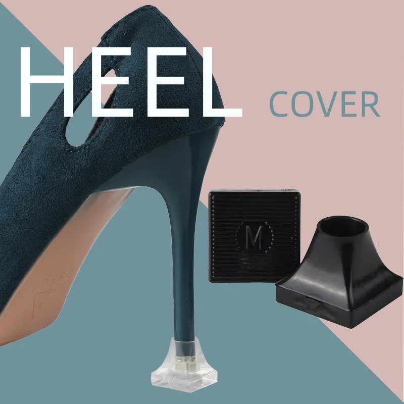 Heel Protector Cover For High Heel Women Mute Shock Absorbing Increased Anti Slip Wear Resistant Heel Cover Shoe Accessories 240613