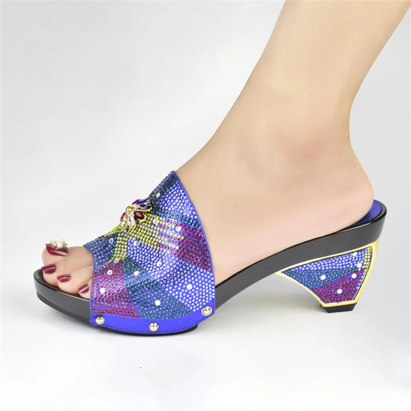 Latest Orange African Women Wedding Shoe Woman Ladies Pumps Women Shoes Fashion Party Wedding Shoes Decorated with Rhinestone 240613