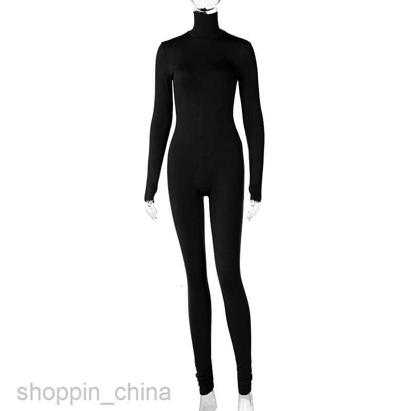 Women's Jumpsuits Rompers Women's autumn and winter new solid tight sports body-building jumpsuit children