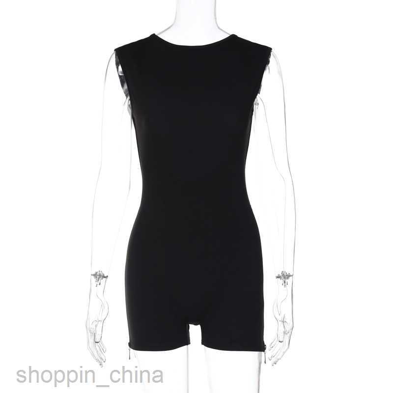 Basic Casual Women Dresses style spicy girl outfit sexy backless slim fit slim fit buttocks wrapped zippered hemline versatile jumpsuit