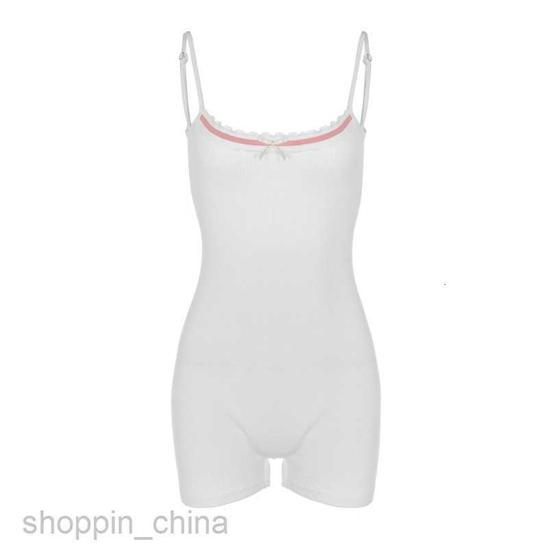 Women's Jumpsuits Rompers New women's dress solid color slim girl style chest collage butterfly dew back suspender Jumpsuit women