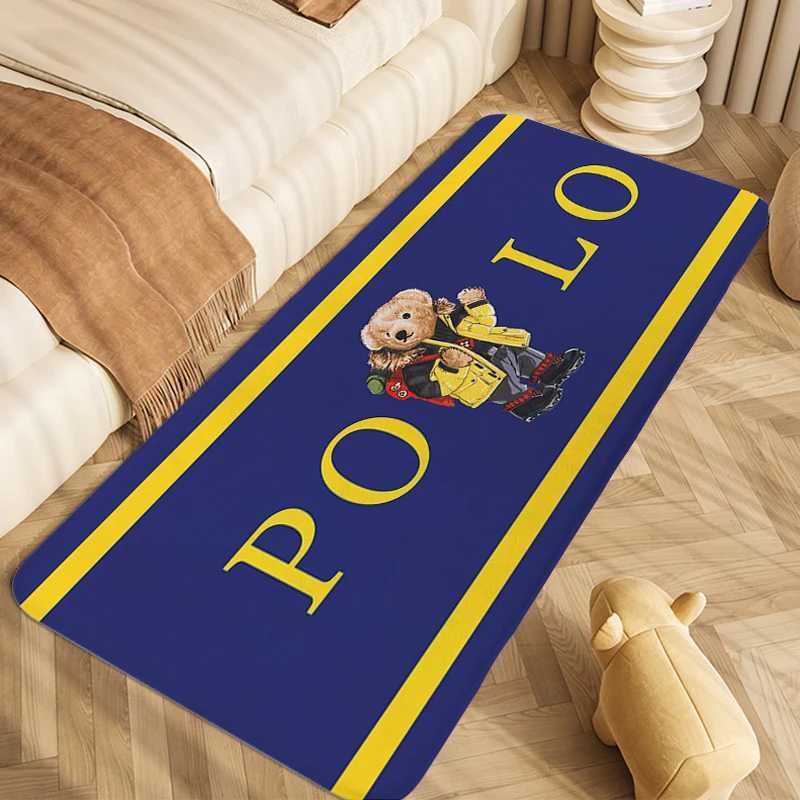 Carpets Foot Mat P-Polo Rug for Bedroom Useful Things for Home Hallway Sleeping Room Floor Carpet Washable Non-slip Kitchen Rug Bathmat J241128