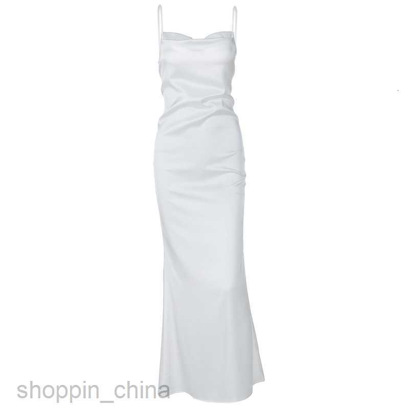 Basic Casual Women Dresses Summer Elegant Style New Solid Color Splicing Lace up Waist Tie Long Slim Hanging Strap Dress for Women